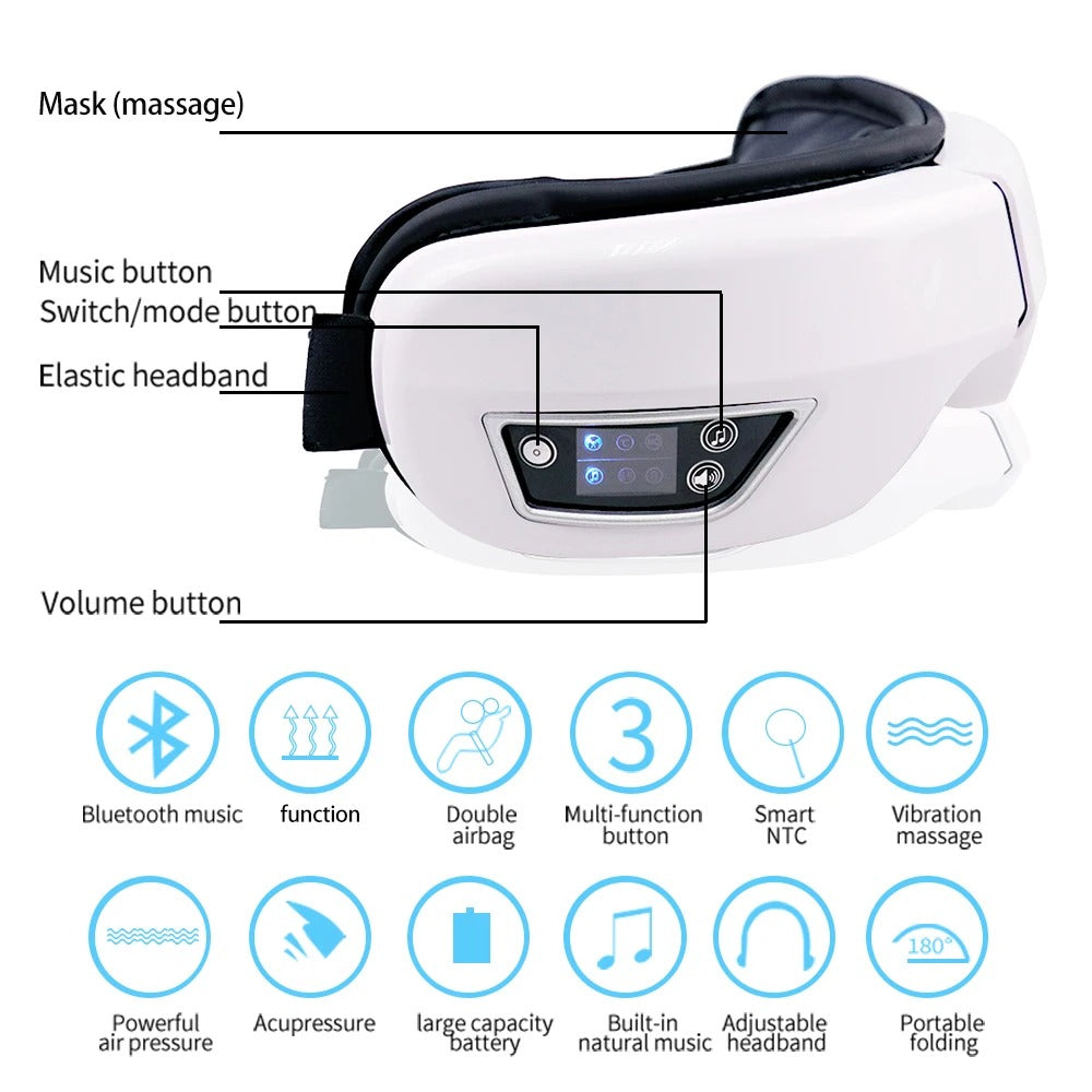 6D Smart Bluetooth Eye Massager